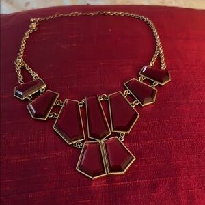 Elegant Red Geometric Necklace